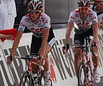 Frank Schleck at the finish in stage 6 of the Tour de Suisse 2008